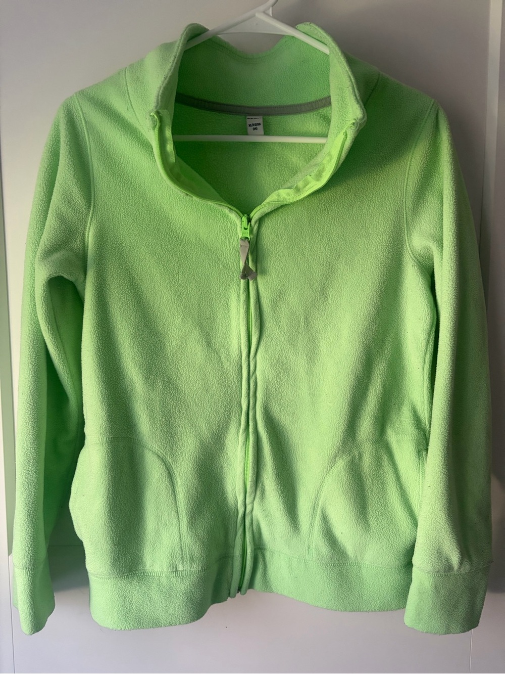 Old Navy Kids Lightweight Fleece Jacket - Lime Green - xl (14)